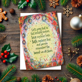 Inspirerende hoopvolle feestelijke kerstperiode kaart
