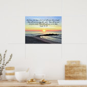 Inspirerende Isaiah 40:31 Zonnewerige Bijbelse Ver Poster (Keuken)