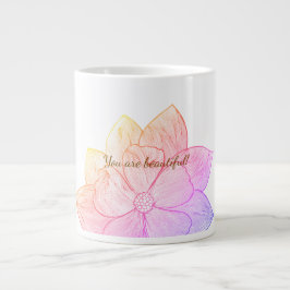 Inspirerende "Je bent mooi" Bloemstuk voor zonsond Grote Koffiekop