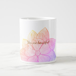 Inspirerende "Je bent mooi" Bloemstuk voor zonsond Grote Koffiekop