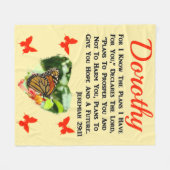 INSPIRERENDE JEREMIA 29:11 GEPERSONALISEERDE VLIND FLEECE DEKEN (Voorkant (Horizontaal))
