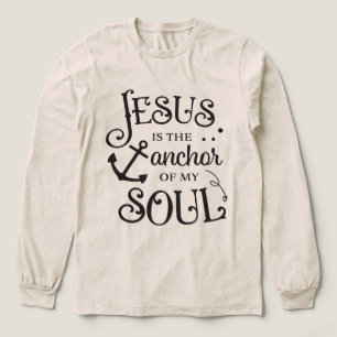 Inspirerende Jezus anker ziel woord kunst Tri-Blend Shirt