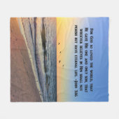 INSPIRERENDE JOHANNES 3:16 FLEECE DEKEN (Voorkant (Horizontaal))