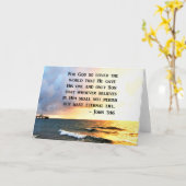 INSPIRERENDE JOHN 3:16 OCEAN FOTOONTWERP KAART (Gele Bloem)