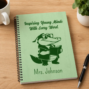Inspirerende jonge geesten Engelse leraar ontwerp Notitieboek