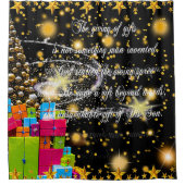 Inspirerende Kerstbadkamer gordijn (Voorkant)