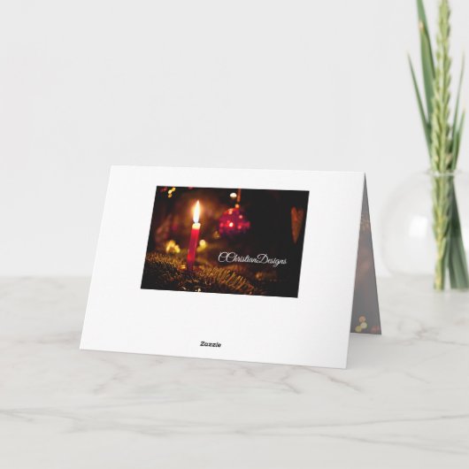 Inspirerende kerstbijbeltekst, Johannes 8:12 Feestdagen Kaart (Achterkant)