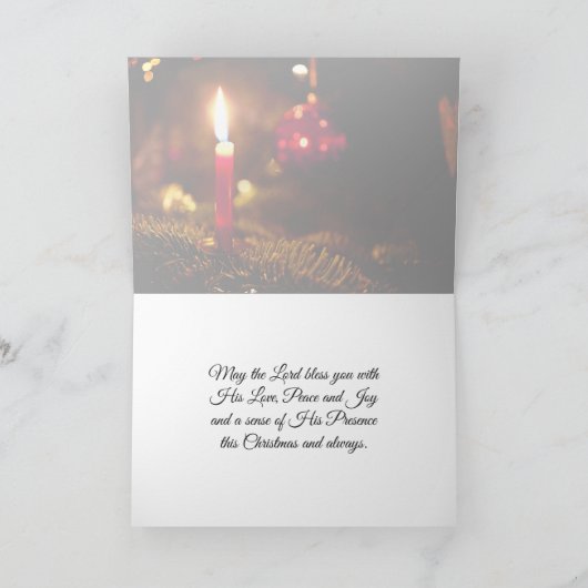 Inspirerende kerstbijbeltekst, Johannes 8:12 Feestdagen Kaart (Binnen)