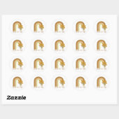 Inspirerende kind God woordkunst Ronde Sticker (Vel)