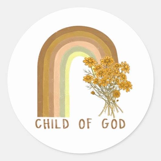Inspirerende kind God woordkunst Ronde Sticker (Voorkant)