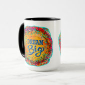 Inspirerende Kleurrijke Droom Grote Inspiratie Mok (Voorkant links)