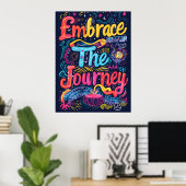 Inspirerende Kleurrijke Moderne Muurkunst Poster (Thuiskantoor)