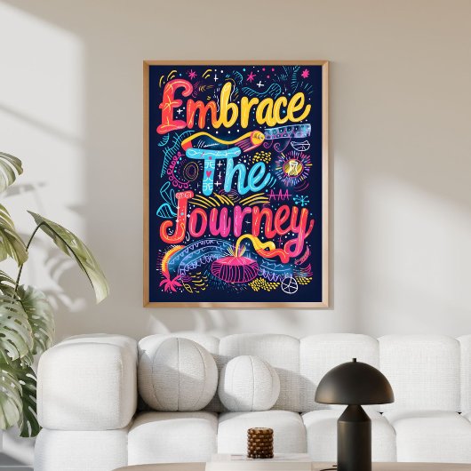 Inspirerende Kleurrijke Moderne Muurkunst Poster