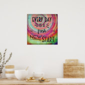 Inspirerende kleurrijke nieuwe startklaslokaal poster (Keuken)