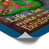 Inspirerende kleurrijke trendy maken het leven fan poster (Hoek)