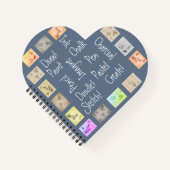 Inspirerende kunstwoorden Antiek tekeningen Hartsc Notitieboek (Voorkant)