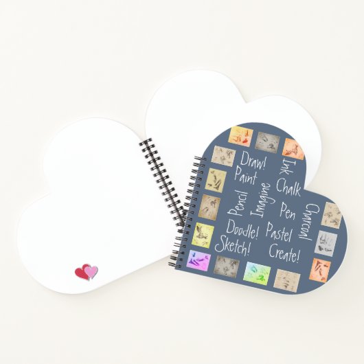 Inspirerende kunstwoorden Antiek tekeningen Hartsc Notitieboek (Binnen)