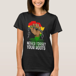 Inspirerende leiders Macht vuist hand Zwarte Gesch T-shirt