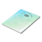 Inspirerende leiders van morgen - Custom Name Teac Notitieblok (Linkerzijde)