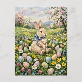 Inspirerende lente Paaseieren en konijn Briefkaart