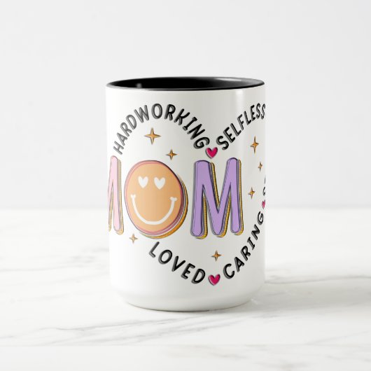 Inspirerende/leuke woorden voor moeders mok (Midden)