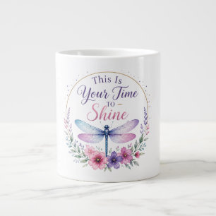 Inspirerende Libel/Je Tijd Om Te Schitteren Grote Koffiekop