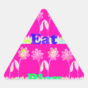 Inspirerende Liefde Eet Speel Bloem Ontwerp Sticker