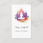 Inspirerende Life Yoga Coach Wellness Visitekaartje (Voorkant)