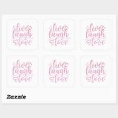 Inspirerende Live Liefde Lach Quote | Sticker Seal (Vel)