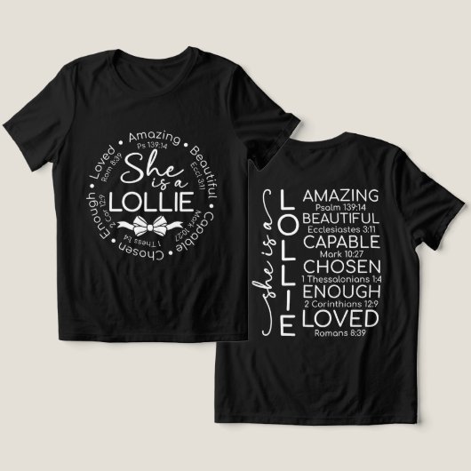 Inspirerende Lollie Tri-Blend Shirt (Ontwerp Voorkant & Achterkant)