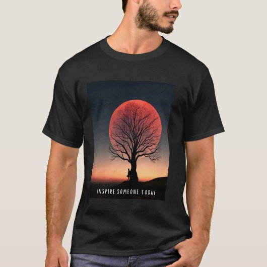Inspirerende Maan Eclipse Citaat T T-shirt (Voorkant)