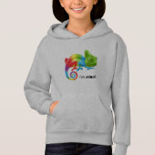Inspirerende Meisjes Chameleon Hoodie - Levendig (Voorkant)