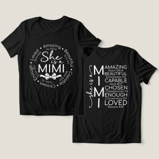 Inspirerende Mimi Tri-Blend Shirt (Ontwerp Voorkant & Achterkant)