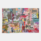 Inspirerende Mixed Media Collage Keukenhanddoek (Horizontaal)