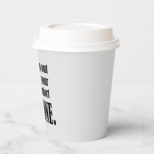 Inspirerende Moderne Zwart & Grijs Document kop Papieren Bekers (Links)