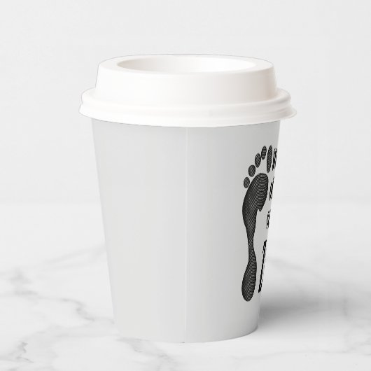 Inspirerende Moderne Zwart & Grijs Document kop Papieren Bekers (Rechts)