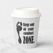 Inspirerende Moderne Zwart & Grijs Document kop Papieren Bekers (Voorkant)