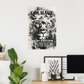 Inspirerende Moed Citaten Poster (Thuiskantoor)