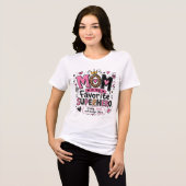 Inspirerende Moeder Favoriete Superheld Tri-Blend Shirt (Voorkant volledig)