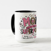 Inspirerende Moeder Superkracht Mok (Voorkant links)