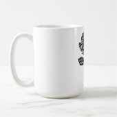 Inspirerende Moeder Typography Bloem Ontwerp Koffiemok (Links)
