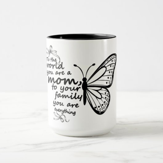 Inspirerende Moeder Vlinder Mok (Midden)
