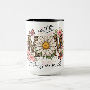 Inspirerende Moeder Vlinder/Zonnebloem Mok