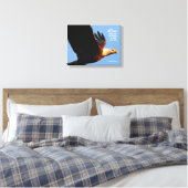 Inspirerende "Mogen dromen je vleugels geven ..." Canvas Afdruk (Insitu (Slaapkamer))
