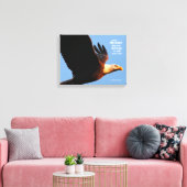 Inspirerende "Mogen dromen je vleugels geven ..." Canvas Afdruk (Insitu (Woonkamer))