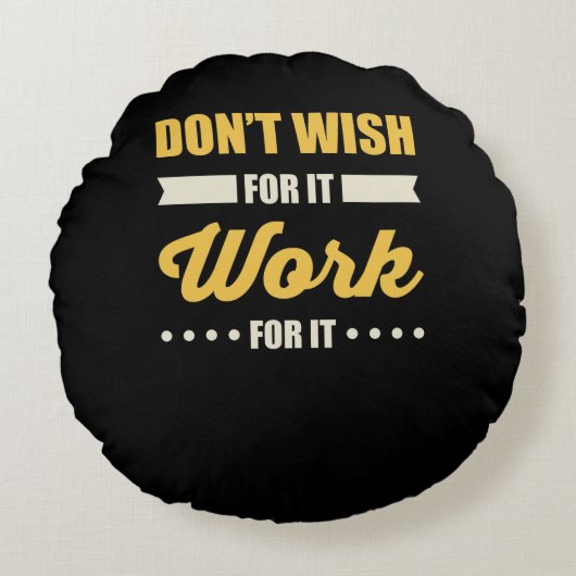 Inspirerende Motivatie Succes Citaat Rond Kussen (Voorkant)