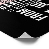 Inspirerende Motivatie: Zwart Poster met Vet Citaa (Hoek)