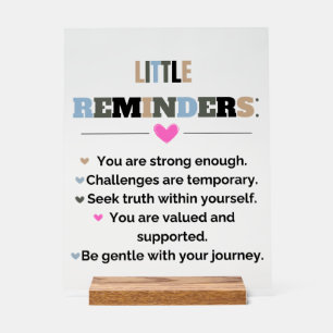 Inspirerende Motiverende Cadeaus Kleine Herinnerin Acryl Bord