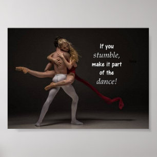 Inspirerende & Motiverende Citaat Ballerina Dans Poster
