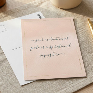 Inspirerende Motiverende Citaat Doe-Het-Zelf Scrip Briefkaart